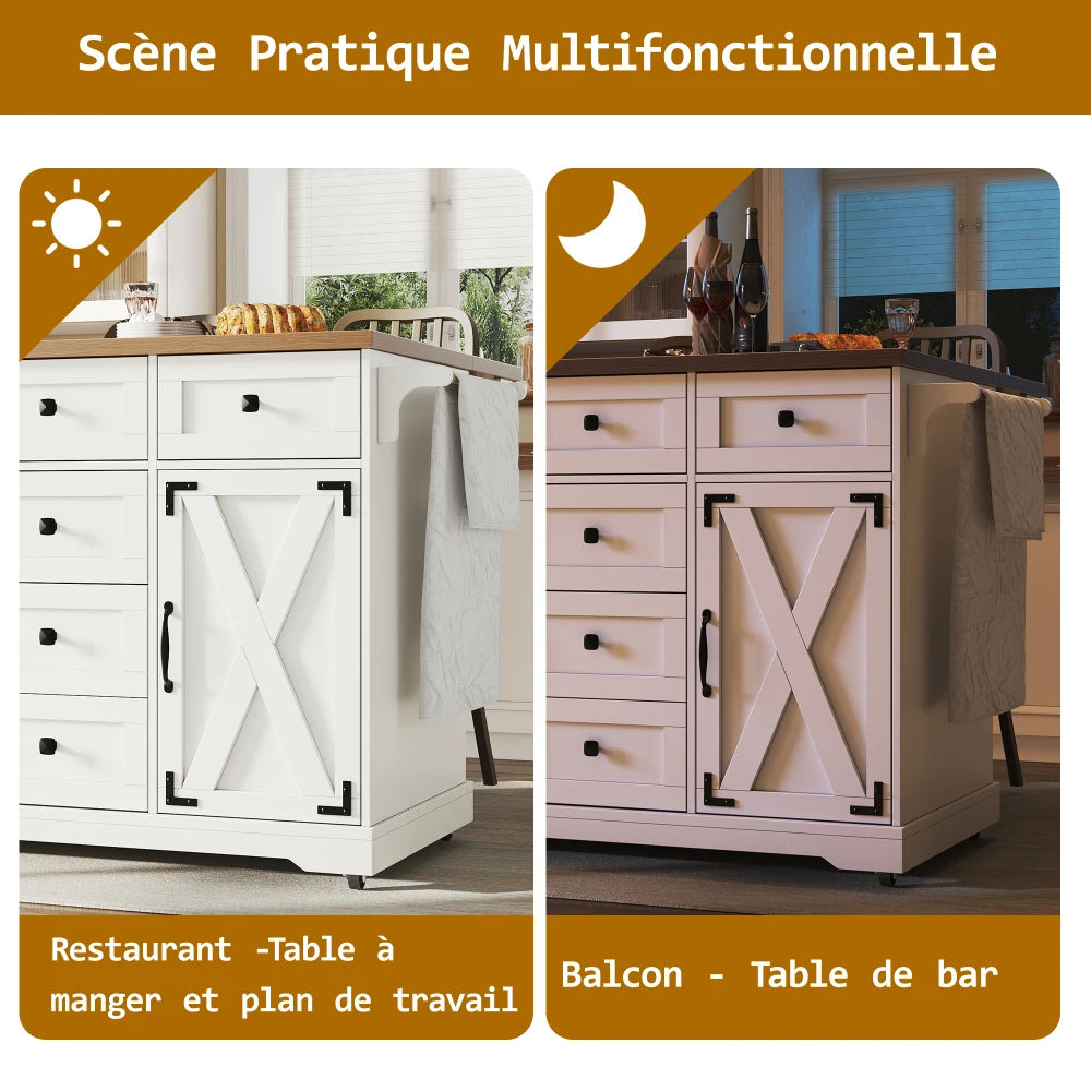 Ilo de cuisine multi-fonctionnel pour petit appartement