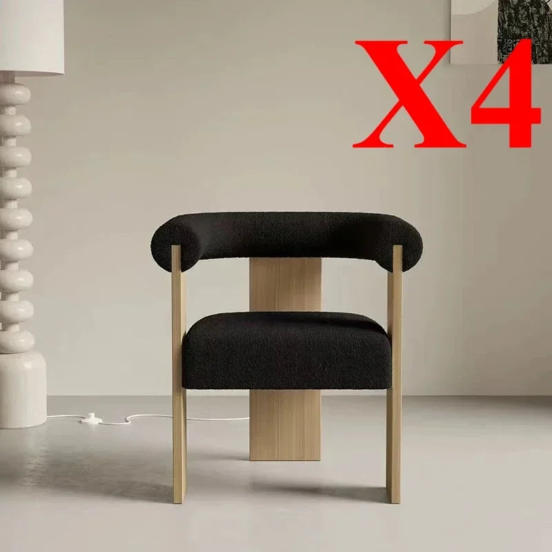 Chaises de salon finitions bois