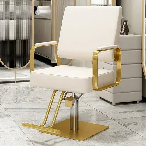 Chaise de salon simple au finitions métalliques