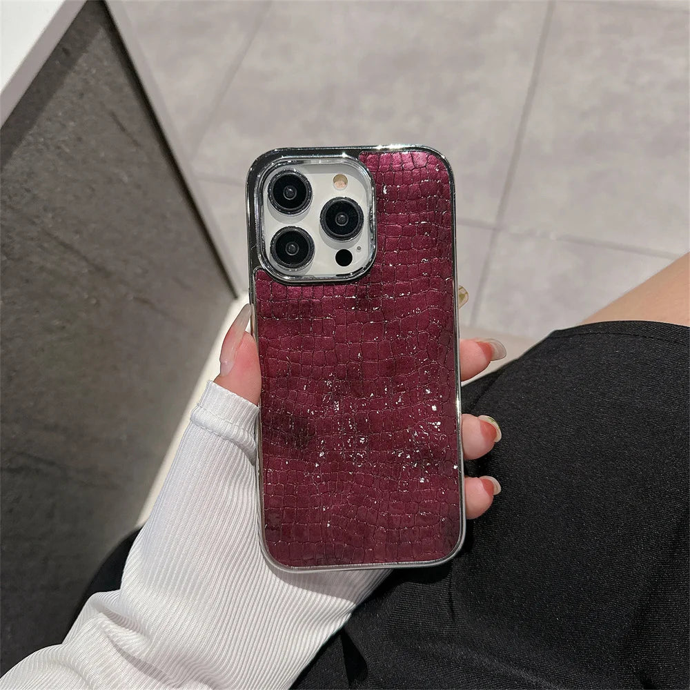 Coque de téléphone style croco