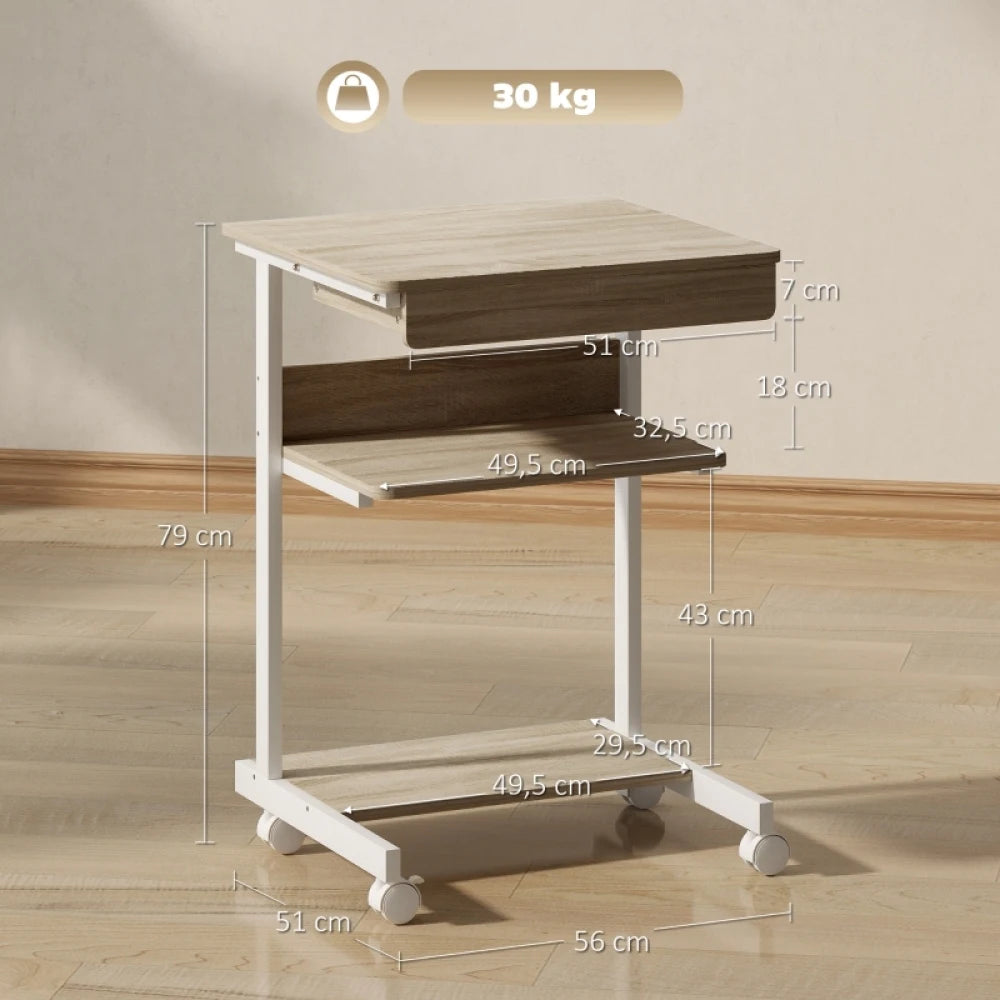 Table pour ordinateur roulante