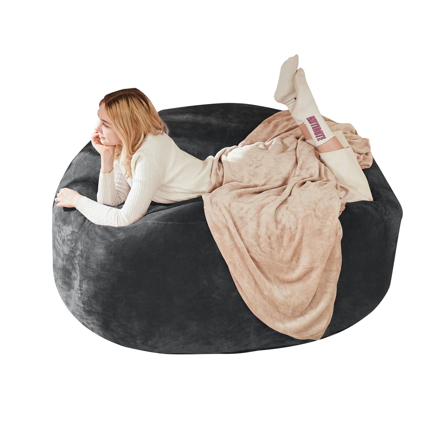 Grand Pouf comfortable de 90cm