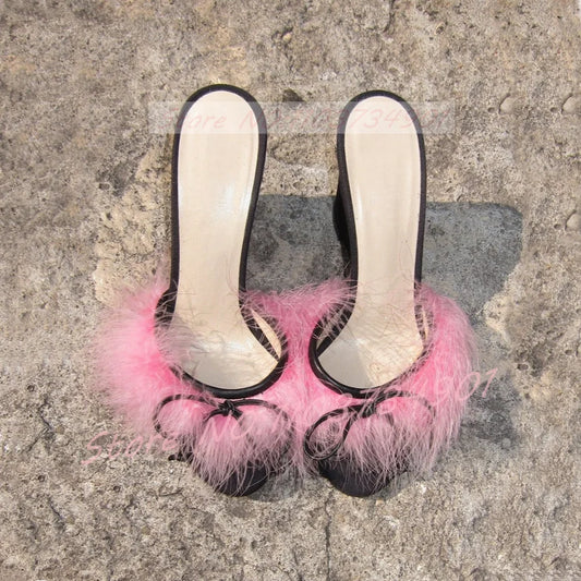 Talons avec avant en fourrure