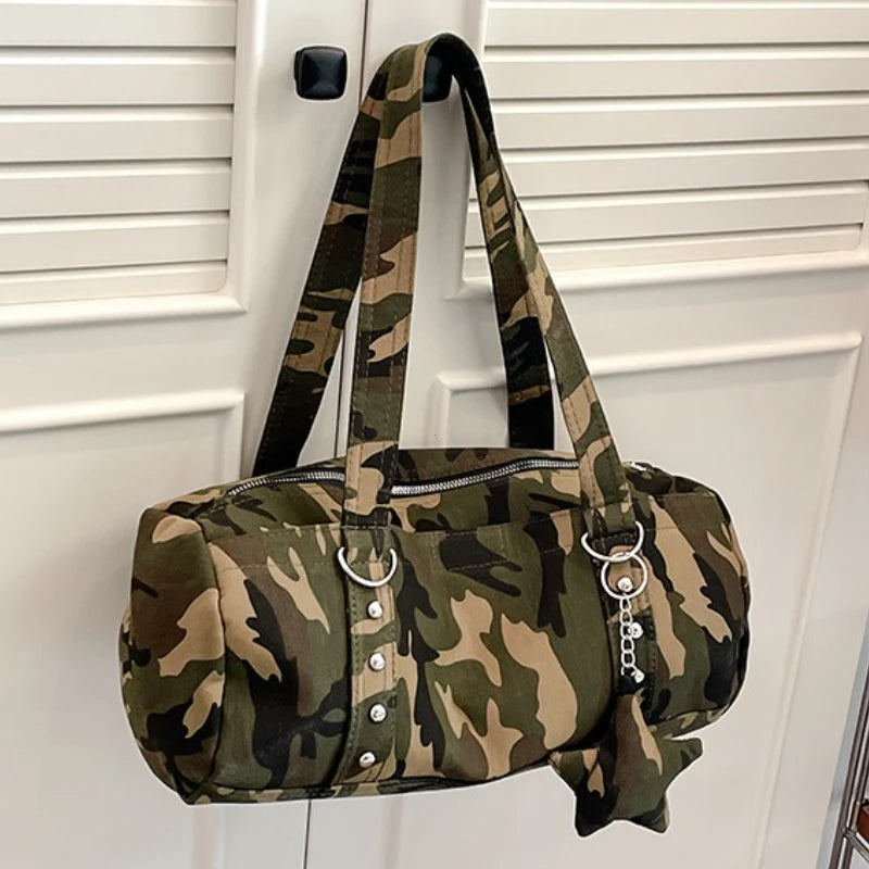 Sac bandoulière rond à motifs