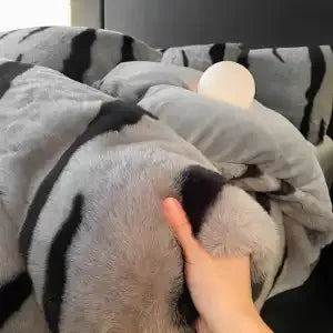 Set doux pour le lit 4 pièces avec des motifs tigrés