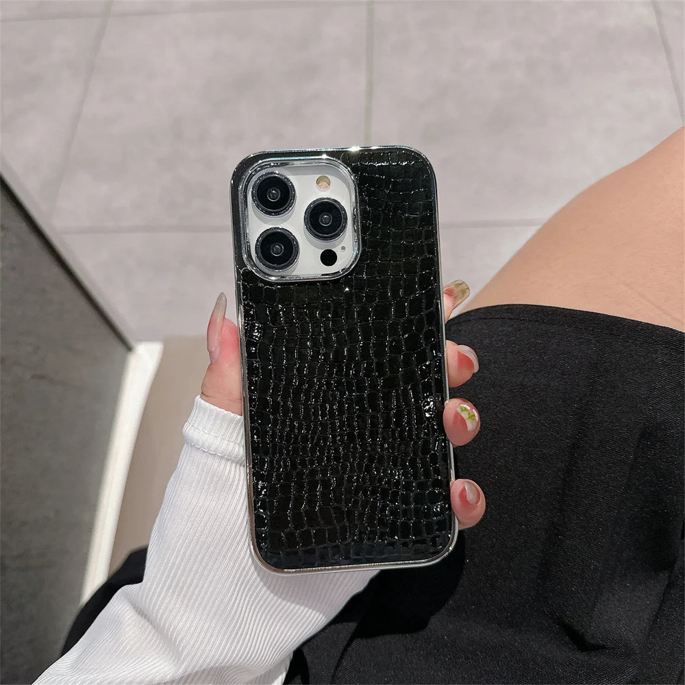 Coque de téléphone style croco