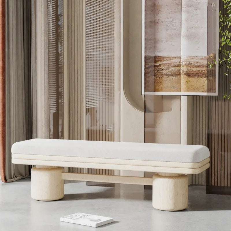 Banc moderne en bois excentrique et minimaliste