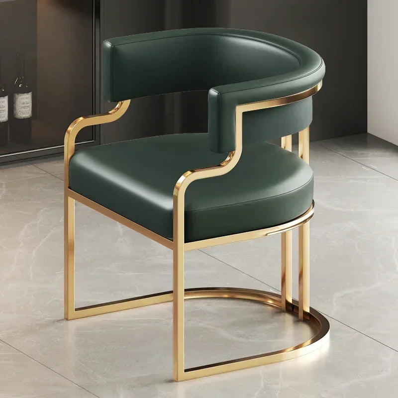 Chaises modernes pieds dorés