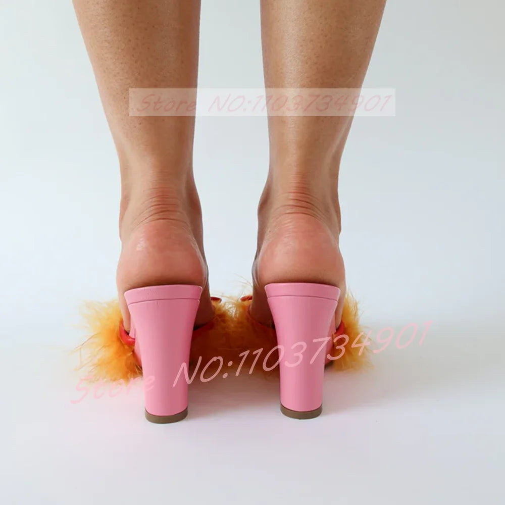 Talons avec avant en fourrure