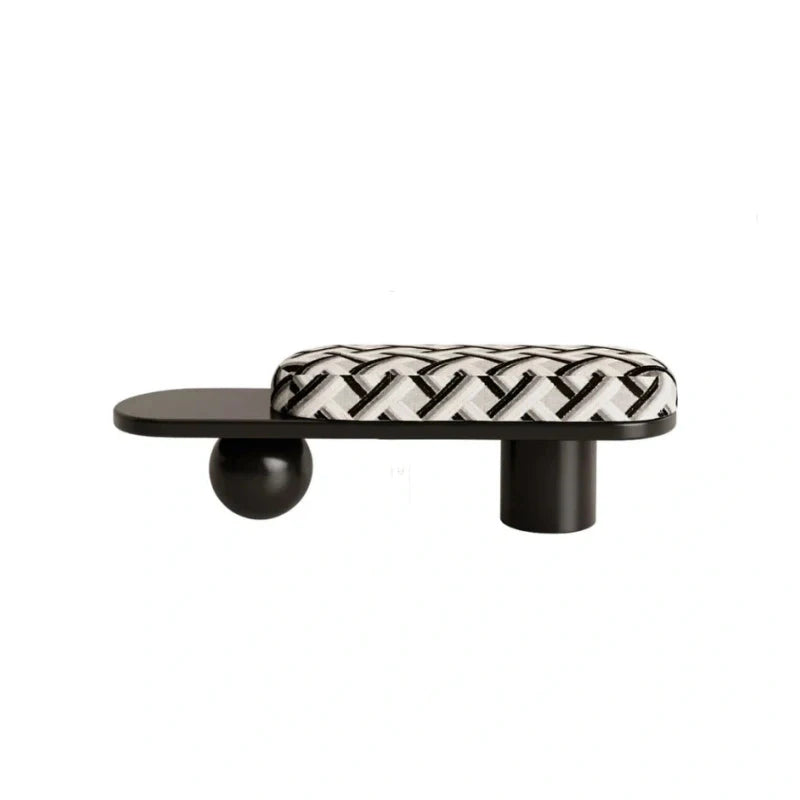 Banc moderne en bois excentrique et minimaliste