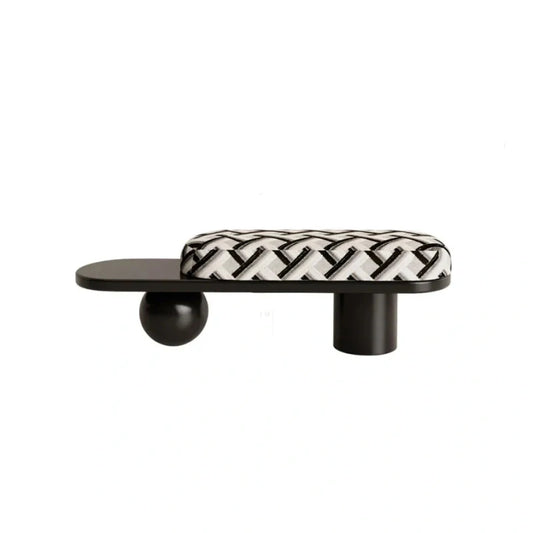 Banc moderne en bois excentrique et minimaliste