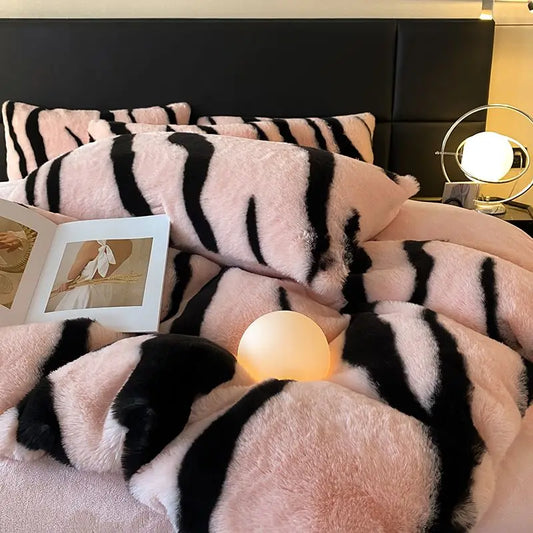 Set doux pour le lit 4 pièces avec des motifs tigrés