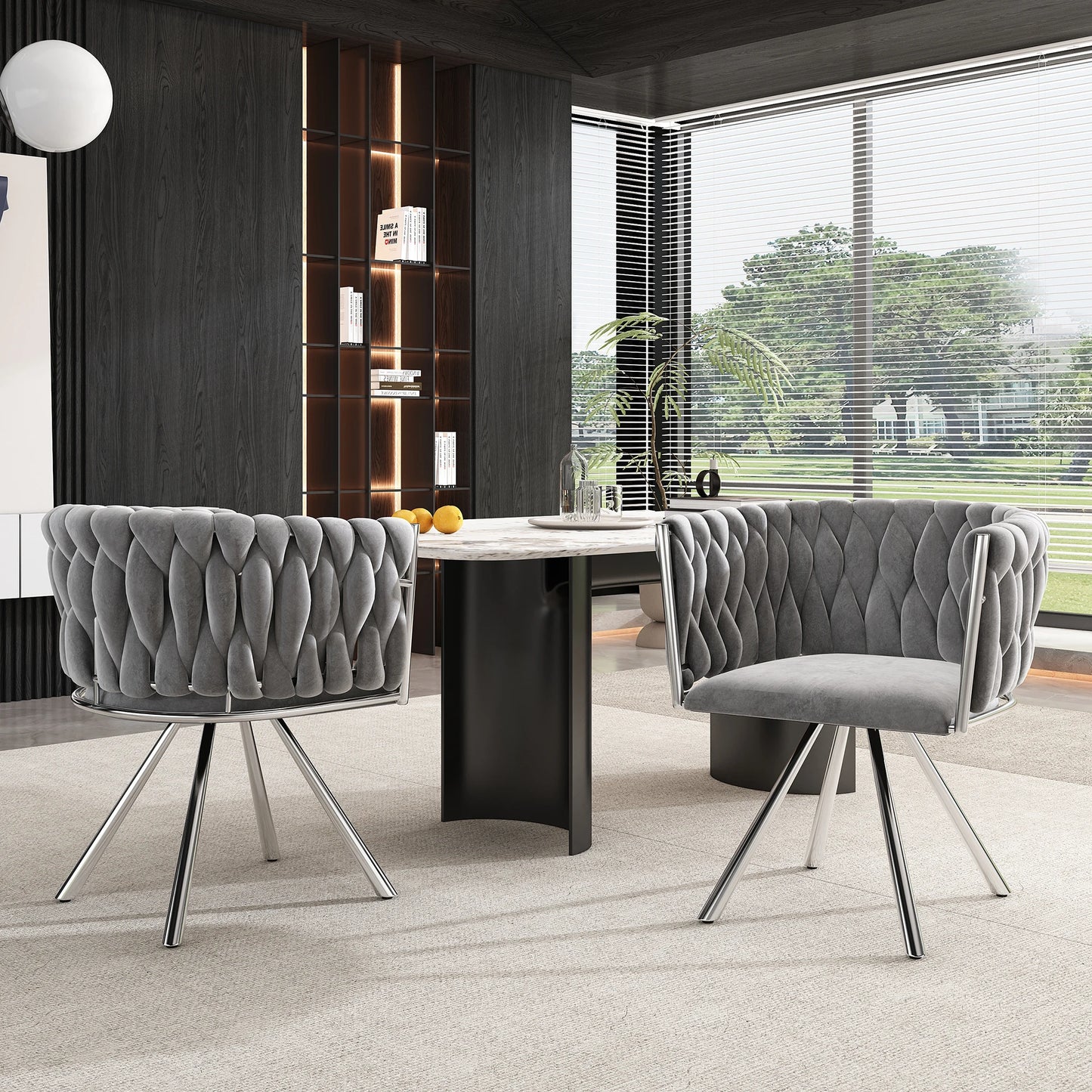 4 chaises en velours