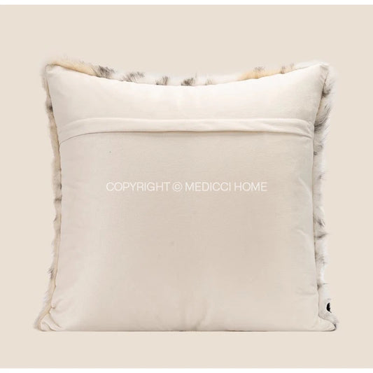 Medicci Home Coussin Fourrure Léopard