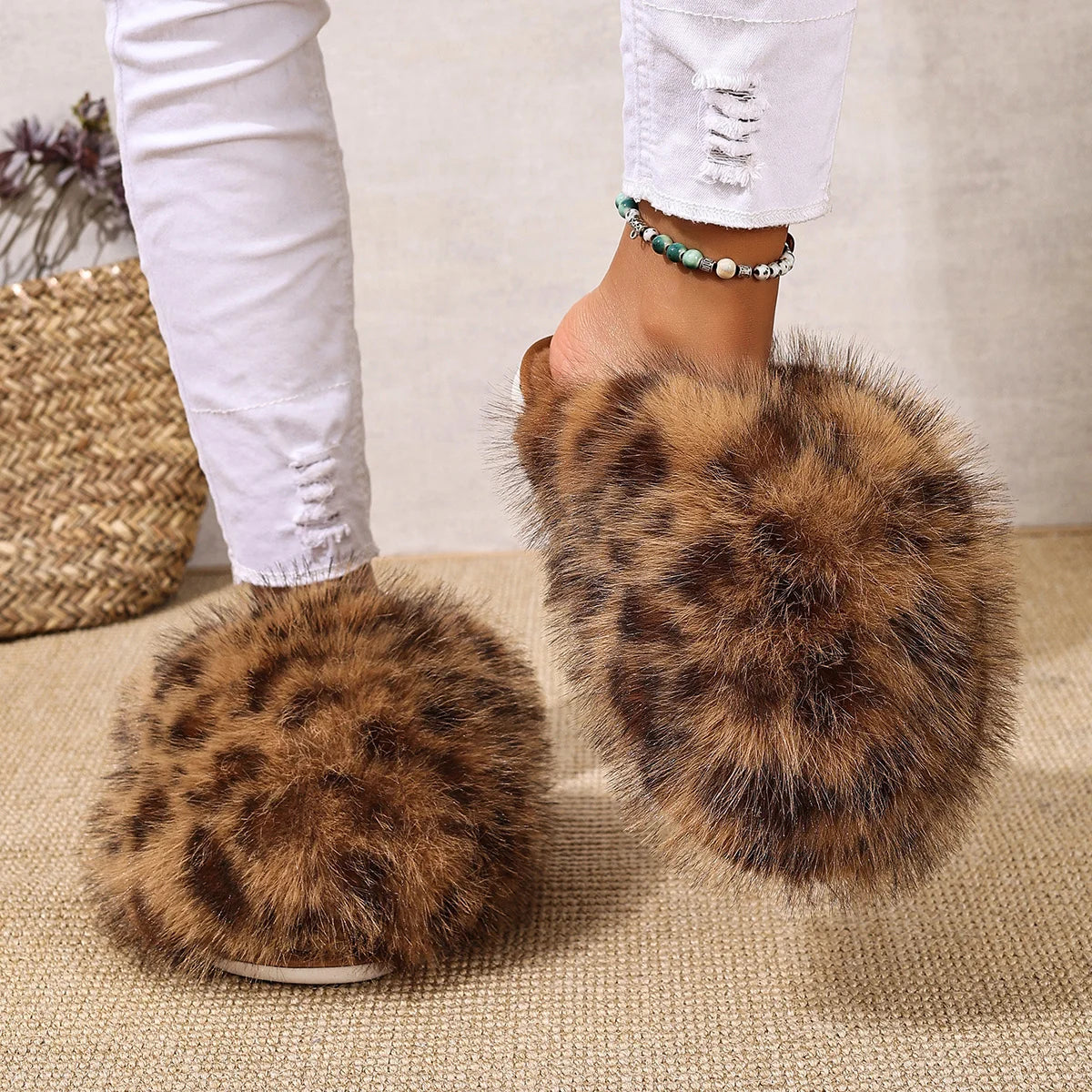 Chaussons Léopard Cozy