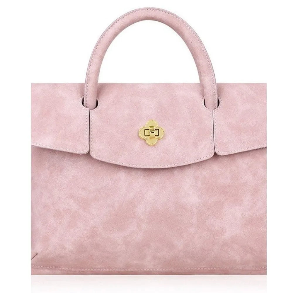 Sac rose en velour pour ordinateur portable