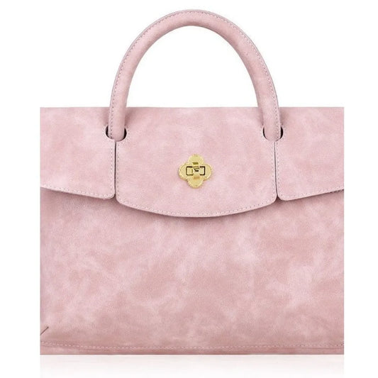 Sac rose en velour pour ordinateur portable