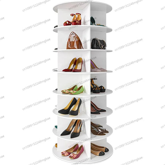 Armoire à chaussures rotative à 7 niveaux
