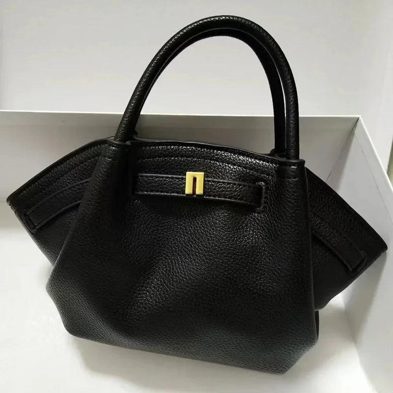 JW PEI Hana Genuine Leather Dumpling Bag Soft Vintage Tote Women's Shoulder Satchel Versatile Commuter Bag in Large And Small Si