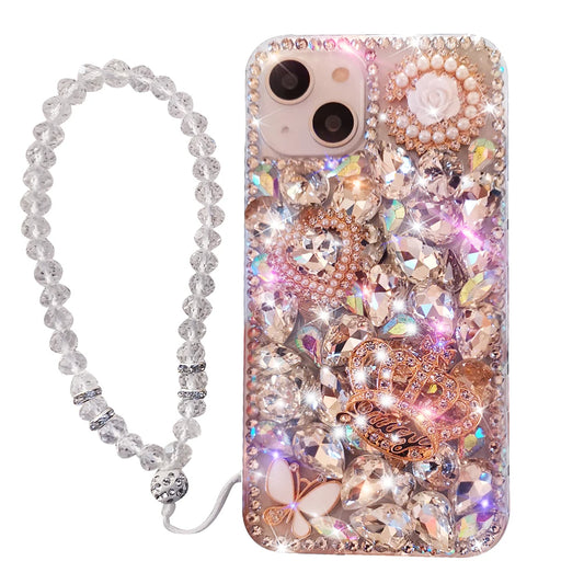 Couque de téléphone avec strass et charms